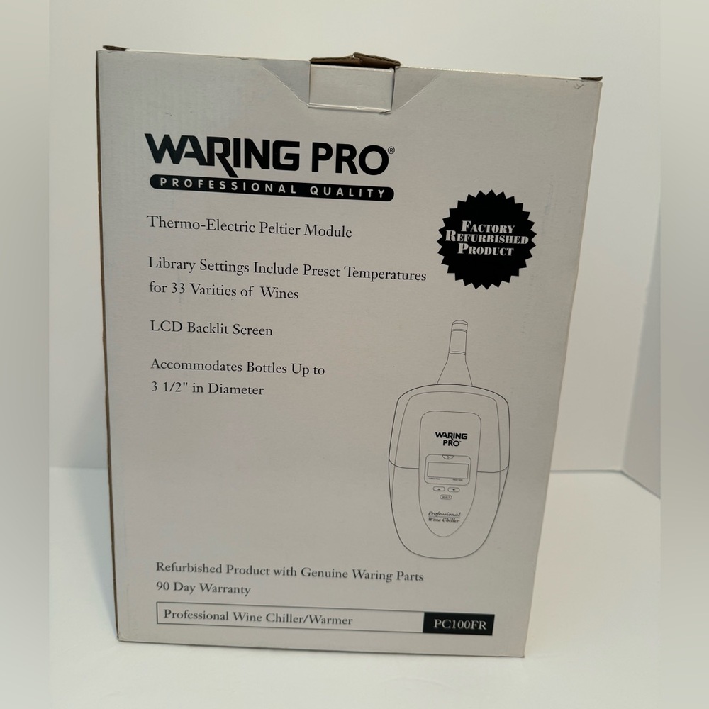 Waring Pro Refurbished Professional Wine Chiller/Warmer  PC100FR New In Open Box